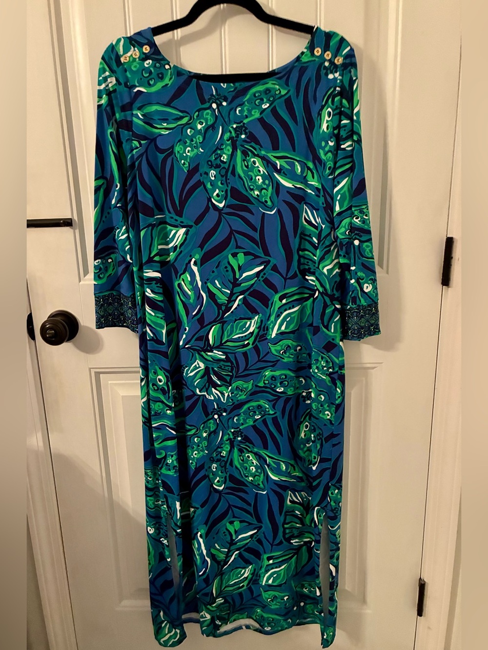 Lilly Pulitzer Seralina Chilly Lilly Shady Gator XL Maxi Dress